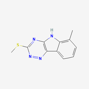 molecular formula C11H10N4S B3858468 6-methyl-3-(methylthio)-5H-[1,2,4]triazino[5,6-b]indole CAS No. 5489-16-7