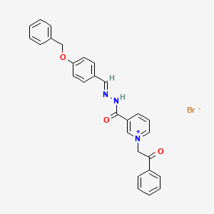 3-({2-[4-(benzyloxy)benzylidene]hydrazino}carbonyl)-1-(2-oxo-2-phenylethyl)pyridinium bromide