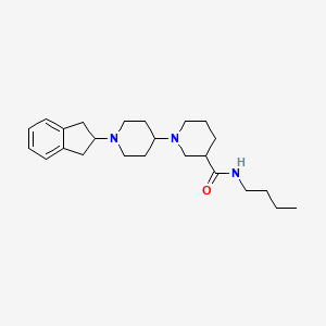 molecular formula C24H37N3O B3858482 N-butyl-1'-(2,3-dihydro-1H-inden-2-yl)-1,4'-bipiperidine-3-carboxamide 