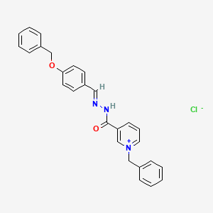 molecular formula C27H24ClN3O2 B3858499 1-benzyl-3-({2-[4-(benzyloxy)benzylidene]hydrazino}carbonyl)pyridinium chloride 