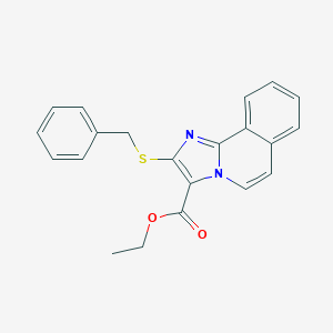 molecular formula C21H18N2O2S B385850 ethyl 2-(benzylsulfanyl)imidazo[2,1-a]isoquinoline-3-carboxylate 