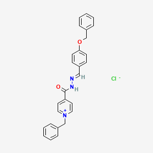 molecular formula C27H24ClN3O2 B3858544 1-benzyl-4-({2-[4-(benzyloxy)benzylidene]hydrazino}carbonyl)pyridinium chloride 