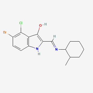 5-bromo-4-chloro-2-{[(2-methylcyclohexyl)amino]methylene}-1,2-dihydro-3H-indol-3-one