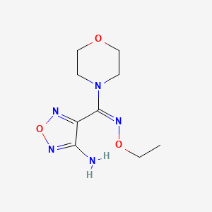 4-[(ethoxyimino)(4-morpholinyl)methyl]-1,2,5-oxadiazol-3-amine