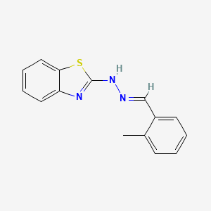 molecular formula C15H13N3S B3858563 2-methylbenzaldehyde 1,3-benzothiazol-2-ylhydrazone 