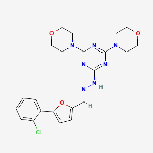 5-(2-chlorophenyl)-2-furaldehyde (4,6-di-4-morpholinyl-1,3,5-triazin-2-yl)hydrazone