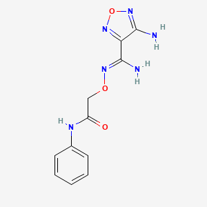 2-({[amino(4-amino-1,2,5-oxadiazol-3-yl)methylene]amino}oxy)-N-phenylacetamide