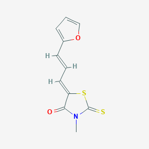 molecular formula C11H9NO2S2 B3858618 5-[3-(2-furyl)-2-propen-1-ylidene]-3-methyl-2-thioxo-1,3-thiazolidin-4-one 