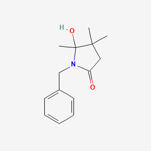 molecular formula C14H19NO2 B3858624 1-benzyl-5-hydroxy-4,4,5-trimethyl-2-pyrrolidinone 