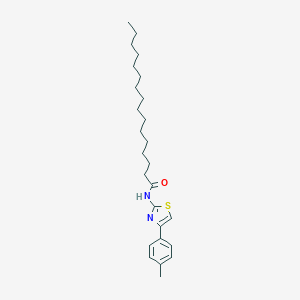 N-[4-(4-methylphenyl)-1,3-thiazol-2-yl]hexadecanamide