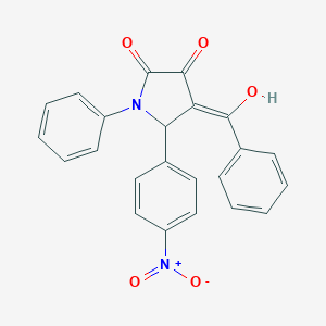 molecular formula C23H16N2O5 B385864 3-benzoyl-4-hydroxy-2-(4-nitrophenyl)-1-phenyl-2H-pyrrol-5-one 