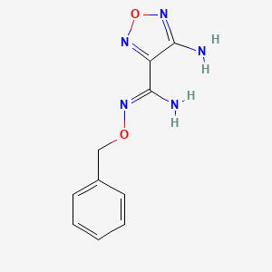 molecular formula C10H11N5O2 B3858655 4-amino-N'-(benzyloxy)-1,2,5-oxadiazole-3-carboximidamide 