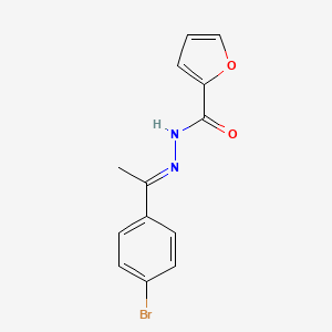 molecular formula C13H11BrN2O2 B3858663 N'-[1-(4-bromophenyl)ethylidene]-2-furohydrazide 