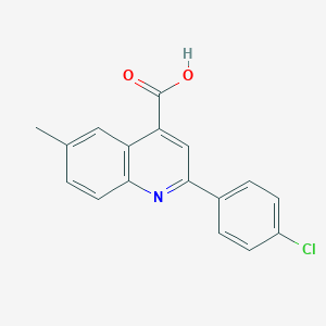molecular formula C17H12ClNO2 B385868 2-(4-Chlorophenyl)-6-methylquinoline-4-carboxylic acid CAS No. 351332-56-4