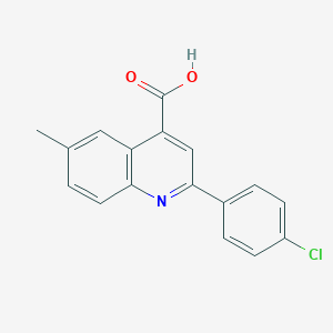 molecular formula C17H12ClNO2 B385868 2-(4-氯苯基)-6-甲基喹啉-4-羧酸 CAS No. 351332-56-4