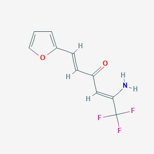 (1E,4Z)-5-amino-6,6,6-trifluoro-1-(furan-2-yl)hexa-1,4-dien-3-one