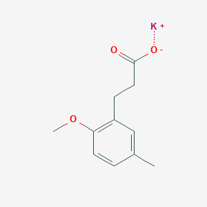 molecular formula C11H13KO3 B3858696 potassium 3-(2-methoxy-5-methylphenyl)propanoate 