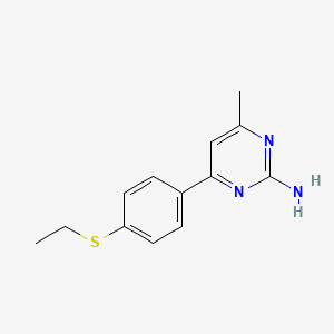 molecular formula C13H15N3S B3858702 4-[4-(ethylthio)phenyl]-6-methylpyrimidin-2-amine 