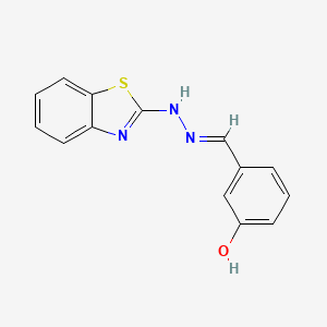 molecular formula C14H11N3OS B3858713 3-hydroxybenzaldehyde 1,3-benzothiazol-2-ylhydrazone 