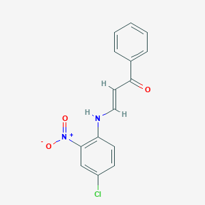 molecular formula C15H11ClN2O3 B3858719 3-[(4-chloro-2-nitrophenyl)amino]-1-phenyl-2-propen-1-one 