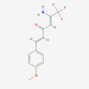 molecular formula C13H12F3NO2 B385873 5-Amino-6,6,6-trifluoro-1-(4-methoxyphenyl)-1,4-hexadien-3-one 