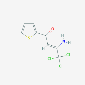molecular formula C8H6Cl3NOS B385874 3-Amino-4,4,4-trichloro-1-(2-thienyl)-2-buten-1-one 