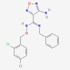 molecular formula C17H15Cl2N5O2 B3858751 4-amino-N-benzyl-N'-[(2,4-dichlorobenzyl)oxy]-1,2,5-oxadiazole-3-carboximidamide 