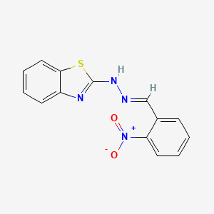 molecular formula C14H10N4O2S B3858762 2-nitrobenzaldehyde 1,3-benzothiazol-2-ylhydrazone 