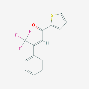 molecular formula C14H9F3OS B385877 4,4,4-Trifluoro-3-phenyl-1-(2-thienyl)-2-buten-1-one 