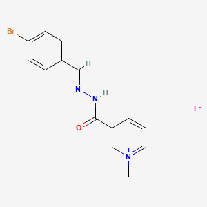 molecular formula C14H13BrIN3O B3858772 3-{[2-(4-bromobenzylidene)hydrazino]carbonyl}-1-methylpyridinium iodide 