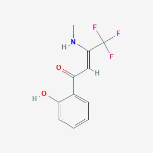 molecular formula C11H10F3NO2 B3858787 4,4,4-trifluoro-1-(2-hydroxyphenyl)-3-(methylamino)-2-buten-1-one 