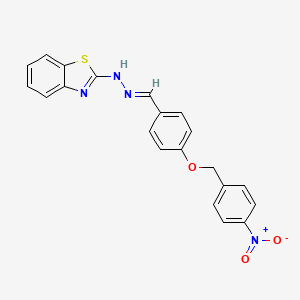 4-[(4-nitrobenzyl)oxy]benzaldehyde 1,3-benzothiazol-2-ylhydrazone