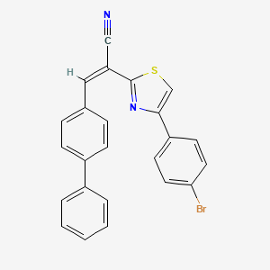 molecular formula C24H15BrN2S B3858798 3-(4-biphenylyl)-2-[4-(4-bromophenyl)-1,3-thiazol-2-yl]acrylonitrile 