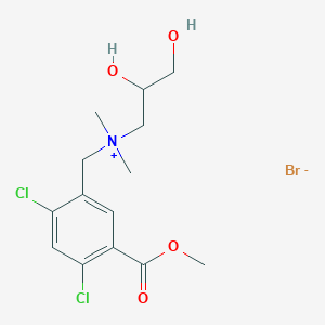 N-[2,4-dichloro-5-(methoxycarbonyl)benzyl]-2,3-dihydroxy-N,N-dimethyl-1-propanaminium bromide