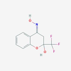 molecular formula C10H8F3NO3 B385881 2-hydroxy-2-(trifluoromethyl)-2,3-dihydro-4H-chromen-4-one oxime 