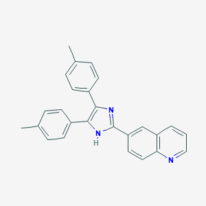 molecular formula C26H21N3 B385883 6-[4,5-bis(4-methylphenyl)-1H-imidazol-2-yl]quinoline 