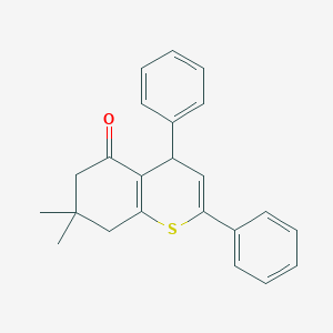 molecular formula C23H22OS B385885 7,7-dimethyl-2,4-diphenyl-4,6,7,8-tetrahydro-5H-thiochromen-5-one 