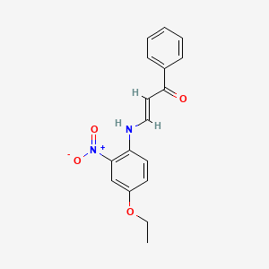 molecular formula C17H16N2O4 B3858861 3-[(4-ethoxy-2-nitrophenyl)amino]-1-phenyl-2-propen-1-one 