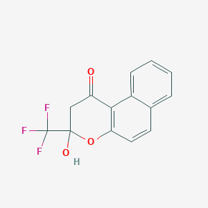 molecular formula C14H9F3O3 B385888 3-hydroxy-3-(trifluoromethyl)-2,3-dihydro-1H-benzo[f]chromen-1-one CAS No. 311328-38-8