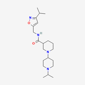 molecular formula C21H36N4O2 B3858895 1'-isopropyl-N-[(3-isopropyl-5-isoxazolyl)methyl]-1,4'-bipiperidine-3-carboxamide 