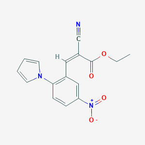ethyl 2-cyano-3-[5-nitro-2-(1H-pyrrol-1-yl)phenyl]acrylate