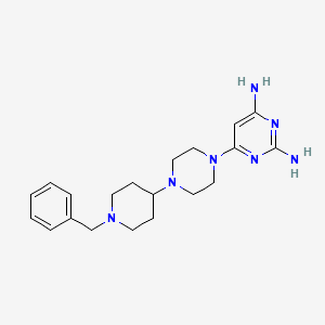 molecular formula C20H29N7 B3858901 6-[4-(1-benzylpiperidin-4-yl)piperazin-1-yl]pyrimidine-2,4-diamine 