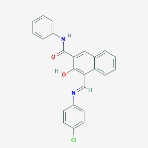 4-{[(4-chlorophenyl)imino]methyl}-3-hydroxy-N-phenyl-2-naphthamide