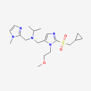 N-{[2-[(cyclopropylmethyl)sulfonyl]-1-(2-methoxyethyl)-1H-imidazol-5-yl]methyl}-N-[(1-methyl-1H-imidazol-2-yl)methyl]-2-propanamine