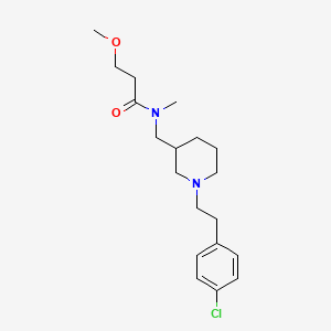 molecular formula C19H29ClN2O2 B3858953 N-({1-[2-(4-chlorophenyl)ethyl]-3-piperidinyl}methyl)-3-methoxy-N-methylpropanamide 