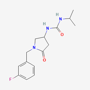 molecular formula C15H20FN3O2 B3858955 N-[1-(3-fluorobenzyl)-5-oxo-3-pyrrolidinyl]-N'-isopropylurea 