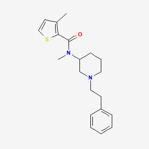 molecular formula C20H26N2OS B3858967 N,3-dimethyl-N-[1-(2-phenylethyl)-3-piperidinyl]-2-thiophenecarboxamide 