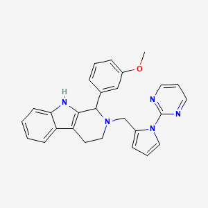 1-(3-methoxyphenyl)-2-{[1-(2-pyrimidinyl)-1H-pyrrol-2-yl]methyl}-2,3,4,9-tetrahydro-1H-beta-carboline