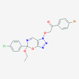 1-(4-bromophenyl)-2-[(5-(4-chlorophenyl)-5-ethoxy[1,2,3]triazolo[4,5-e][1,3]oxazin-1(5H)-yl)oxy]ethanone