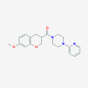 1-[(7-methoxy-3,4-dihydro-2H-chromen-3-yl)carbonyl]-4-pyridin-2-ylpiperazine